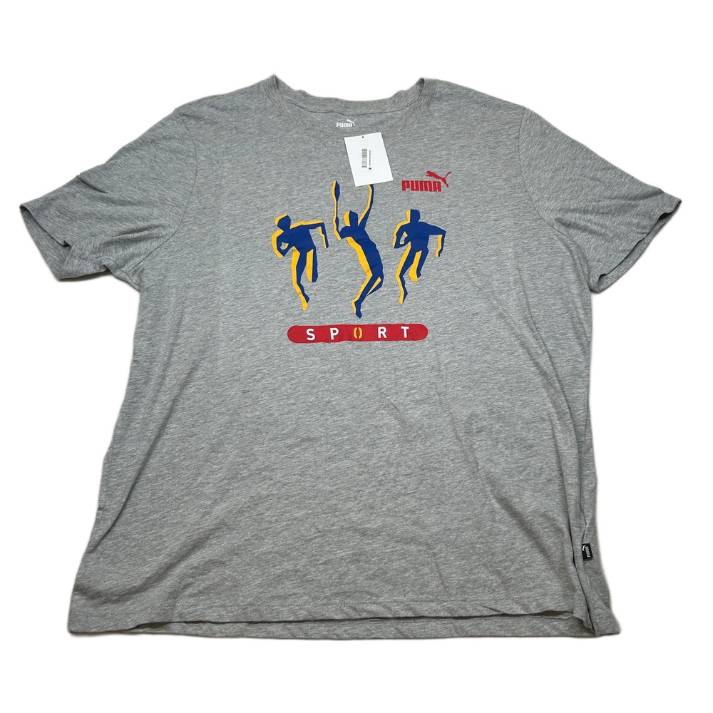 Puma Sport Graphic T-Shirt Mens 2XL Crew‎ Neck Short Sleeve Casual NEW